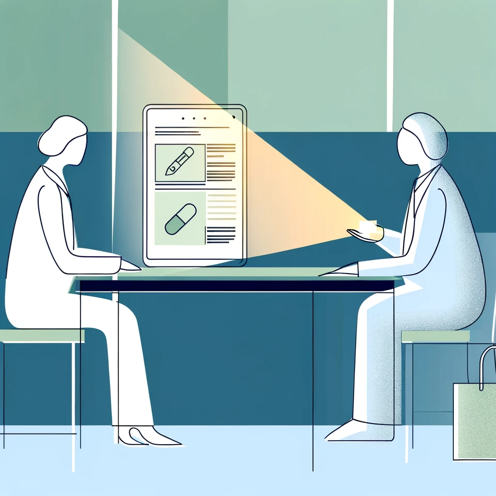 Image of a client and therapist that emphasizes the clear communication and understanding between the social worker and the client through minimalistic elements.