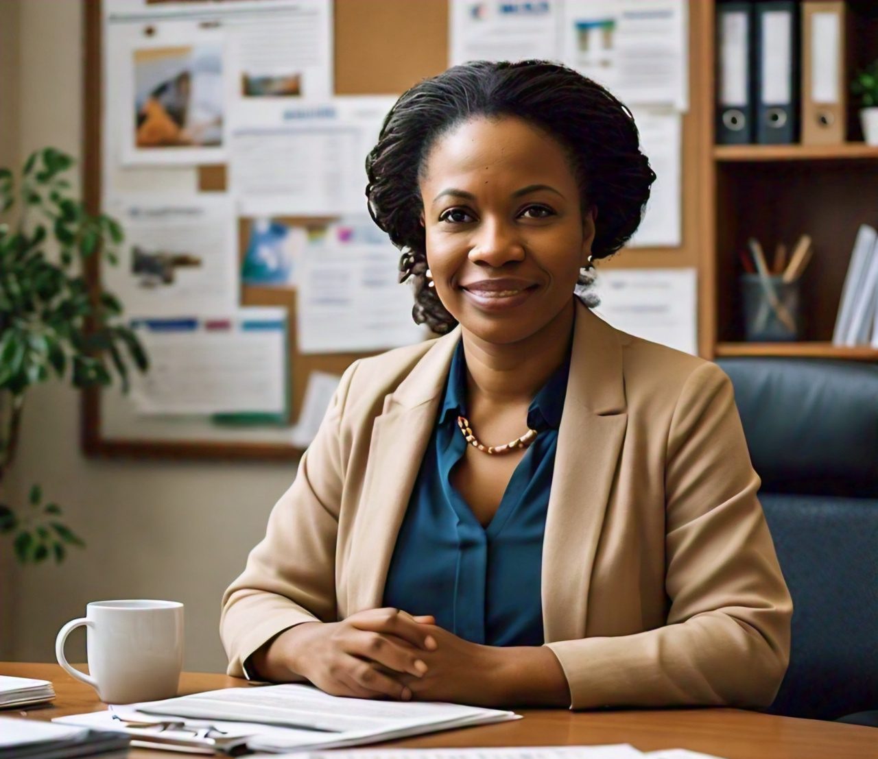 Diverse female career counselor