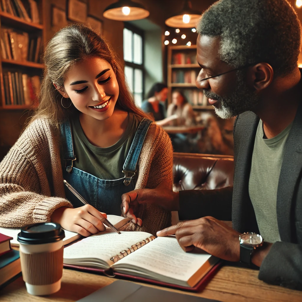 a diverse female social worker working with a supportive tutor in different learning environments