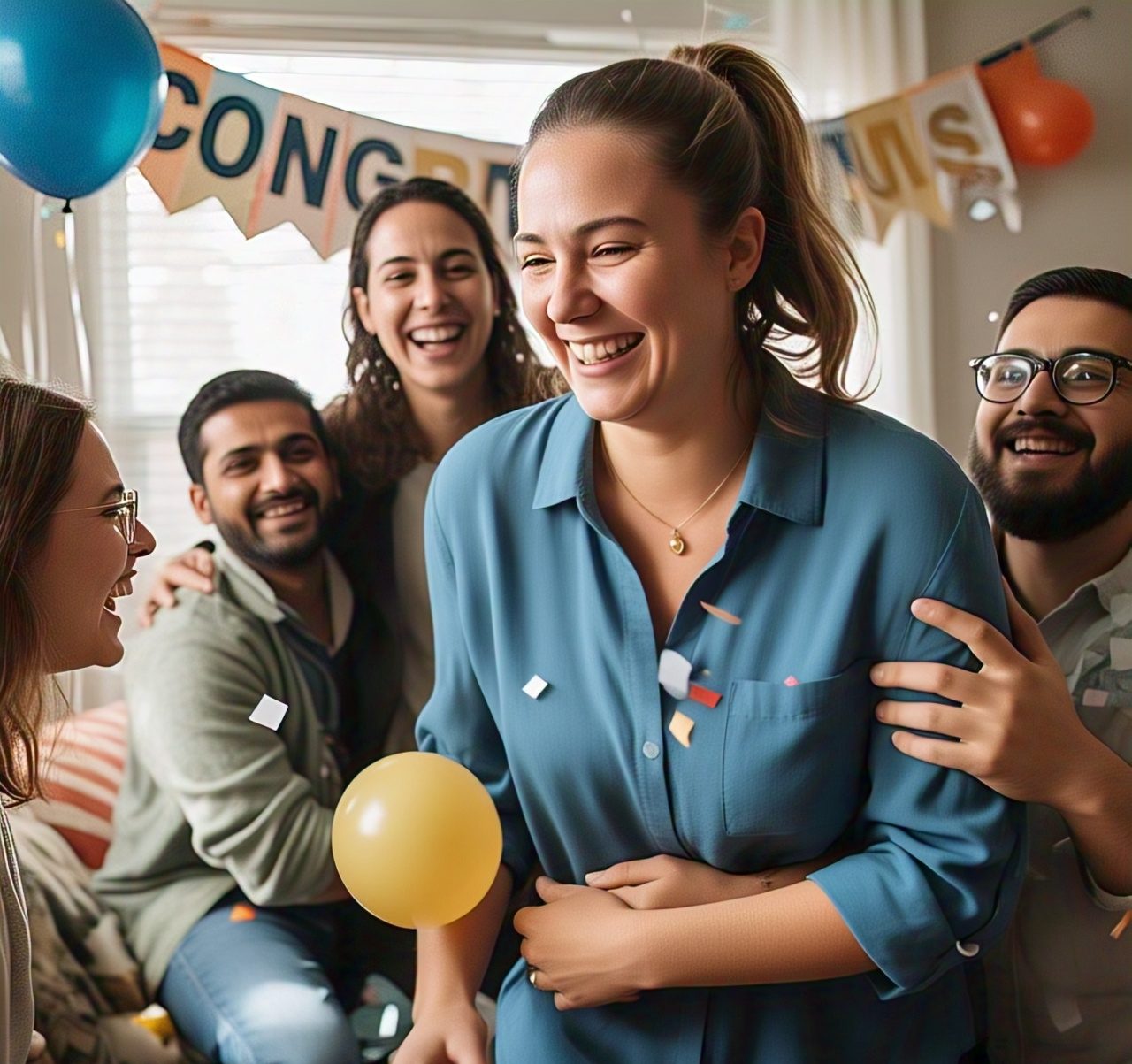 motivated social worker celebrating success