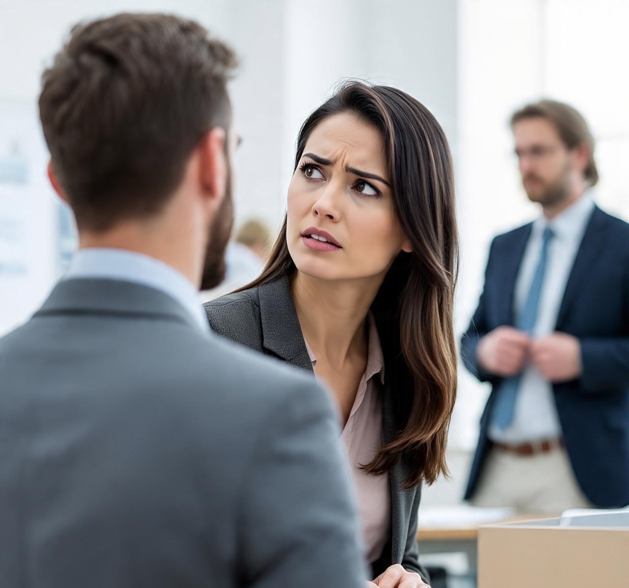 discrimination of a woman taking place in an office environment